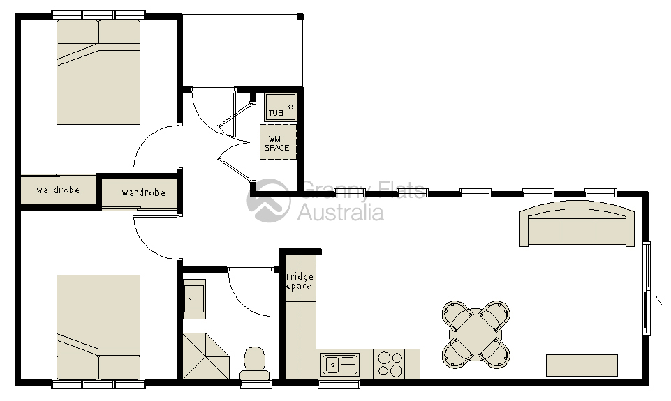  2  Bedroom  Granny  Flat  Designs  Granny  Flats  Australia